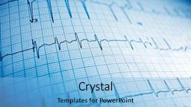  Presentation with cardiology - Audience pleasing theme consisting of cardiology - close up of an electrocardiogram backdrop and a light blue colored foreground