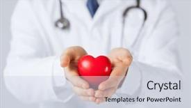  Presentation with cardiology - Beautiful theme featuring cardiology - close up of man hands backdrop and a lemonade colored foreground