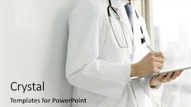  Presentation with cardiology - Theme consisting of cardiology - doctor background and a light gray colored foreground