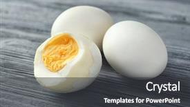  Presentation with cardiology - Cool new theme with cardiology - hard boiled eggs on wooden backdrop and a dark gray colored foreground