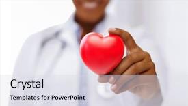  Presentation with african charity - Beautiful presentation theme featuring cardiology - health medicine and charity concept backdrop and a sky blue colored foreground