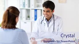  Presentation with cardiology concept - Slide set with cardiology - medicine healthcare and people concept background and a sky blue colored foreground