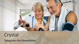  Presentation with being new doctor - Cool new slides with cardiology - patient is being observed backdrop and a coral colored foreground