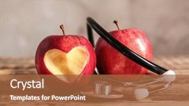  Presentation with cardiology - Cool new slides with cardiology - red apples and stethoscope backdrop and a red colored foreground