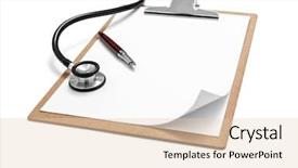  Presentation with clipboard stethoscope - Cool new presentation theme with cardiology - stethoscope and clipboard with pen backdrop and a lemonade colored foreground