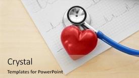  Presentation with cardiology - Audience pleasing PPT layouts consisting of cardiology - stethoscope and red heart backdrop and a lemonade colored foreground