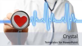  Presentation with cardiology - Cool new presentation with cardiology - stethoscope with heart in doctor backdrop and a lemonade colored foreground