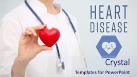  Presentation with cardiology concept - Cool new presentation theme with cardiology and health care concept backdrop and a lemonade colored foreground