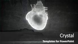 Presentation with heart health - Theme enhanced with cardiology and heart health background and a dark gray colored foreground