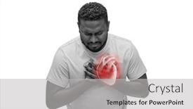  Presentation with cardiology concept - Theme with cardiology-healthcare-and-medicine-concept background and a light gray colored foreground