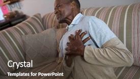  Presentation with cardiovascular - Audience pleasing slides consisting of cardiovascular system - senior man with hands backdrop and a tawny brown colored foreground
