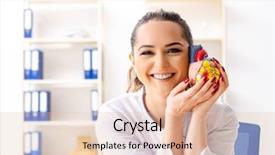  Presentation with trainee nurse sitting by female - Beautiful slides featuring ekg cardiac - young female doctor cardiologist sitting backdrop and a lemonade colored foreground