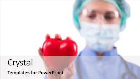  Presentation with cardiologist - Slides featuring cardiovascular system - doctor cardiologist isolated background and a light gray colored foreground