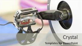  Presentation with bike - Presentation design consisting of cardiovascular system - fitness bike close up background and a light gray colored foreground