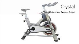  Presentation with cardiovascular - Amazing slide set having cardiovascular system - fitness bike backdrop and a white colored foreground