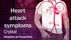  Presentation with heart health - Audience pleasing slide deck consisting of cardiovascular system - health care concept text heart backdrop and a violet colored foreground