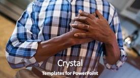  Presentation with chest pain - Slide deck featuring cardiovascular system - midsection of man with hand background and a  colored foreground