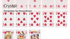  Presentation with complete - PPT layouts consisting of cards - complete range of hearts background and a lemonade colored foreground