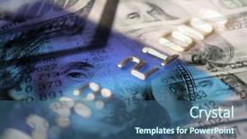  Presentation with financial fraud - Slide deck featuring cards and cash symbolizing financial background and a ocean colored foreground