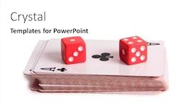  Presentation with casino - PPT layouts with cards and dives for casino with on white background background and a white colored foreground