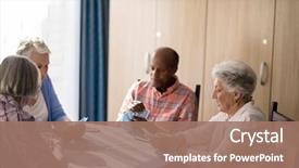  Presentation with playing cards - Theme featuring cards at table in retirement background and a coral colored foreground