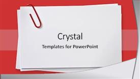  Presentation with blank - Presentation enhanced with cards with red paper clip background and a white colored foreground