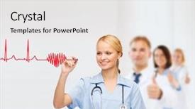  Presentation with cardiac nurse - Amazing PPT layouts having cardiac care - healthcare medical and technology backdrop and a  colored foreground