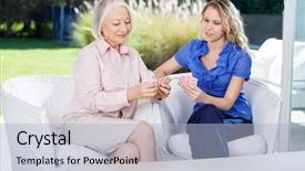  Presentation with aid - Theme enhanced with care aid playing card game background and a light blue colored foreground
