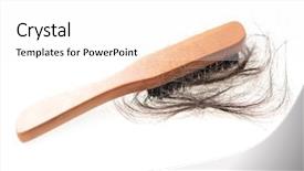  Presentation with hair brush - Theme enhanced with care bundle - hairloss problem brush with lost background and a white colored foreground