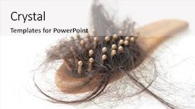  Presentation with hair brush - Amazing PPT layouts having care bundle - hairloss problem brush with lost backdrop and a light gray colored foreground