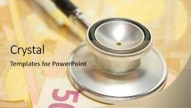 Presentation with self care for health care professionals - Colorful slides enhanced with care costs - stethoscope on money backdrop and a lemonade colored foreground