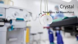  Presentation with emergency medicine - Presentation design consisting of care electrocardiography emergency and medical background and a light gray colored foreground