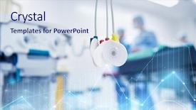  Presentation with emergency medicine - Audience pleasing slide set consisting of care electrocardiography emergency and medical backdrop and a sky blue colored foreground