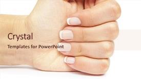  Presentation with nails - Audience pleasing PPT theme consisting of care for sensuality woman nails backdrop and a  colored foreground