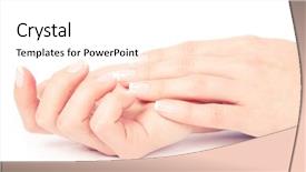  Presentation with nails - Audience pleasing presentation consisting of care for sensuality woman nails backdrop and a white colored foreground