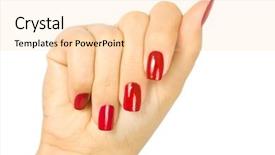  Presentation with nails - Beautiful presentation theme featuring care for sensuality woman nails backdrop and a lemonade colored foreground