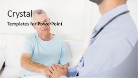  Presentation with nurse - Cool new presentation theme with care giver - handsome man nurse holding hand backdrop and a  colored foreground