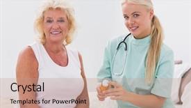  Presentation with nurse care - PPT theme having announce road sign or announcement background and a crimson colored foreground