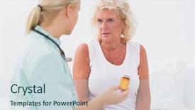  Presentation with pill bottle - Theme featuring intimidate - courage courageous and bravery background and a crimson colored foreground