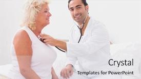  Presentation with metabolic syndrome doctor examining - Amazing theme having care giver - smiling doctor examining an old backdrop and a  colored foreground