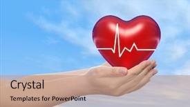  Presentation with medical sign - Audience pleasing slides consisting of care medicine protect life medical backdrop and a coral colored foreground