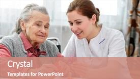  Presentation with senior care - Cool new presentation with care nurse playing jigsaw puzzle backdrop and a coral colored foreground