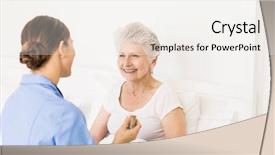  Presentation with nurse care - Amazing slides having nurse taking care of suffering backdrop and a white colored foreground