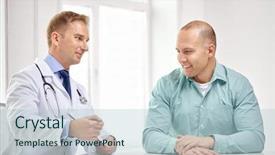  Presentation with health care - Cool new PPT theme with care people and prostate cancer backdrop and a lemonade colored foreground