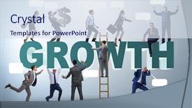  Presentation with concept for problem solving many - Presentation having career business promotion white board - growth concept with many businessmen background and a  colored foreground