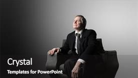  Presentation with hopeful - Cool new slides with career change - hopeful senior man sitting backdrop and a  colored foreground