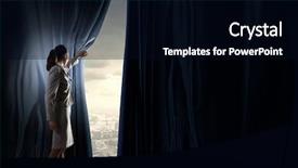  Presentation with concept - PPT theme with career change - new opportunities concept image background and a black colored foreground