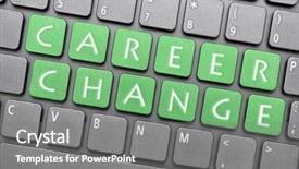  Presentation with change a flat car tire - Audience pleasing presentation design consisting of career change on keyboard backdrop and a gray colored foreground