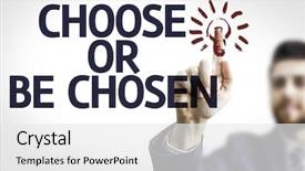  Presentation with 3d man business leader - Presentation having career choices - business man pointing to transparent background and a white colored foreground