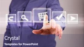  Presentation with hand touching finger digital - Amazing slide deck having career choices - human hand touching screen backdrop and a  colored foreground